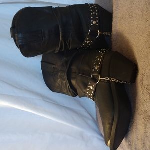 SHYANNE Women's Leather Slouchy Boots